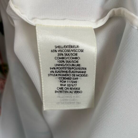 Alice + Olivia Floral Fields Burnout Alves Silk Cold Shoulder Mini Dress Size 2 - Picture 6 of 7